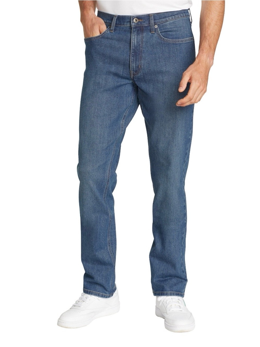 Eddie Bauer Men's Straight-Leg Denim Jeans - Medium Blue Size 36